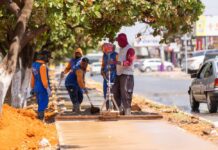 Obras avançam na Avenida Comercial e reforçam transformação urbana de Novo Gama