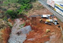 Valparaíso retoma obras na voçoroca da BR-040 e amplia ações de combate às erosões
