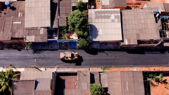 obras de asfalto novo gama