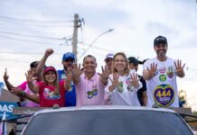 Joscilene do Mangão fecha campanha com mega carreata em Novo Gama